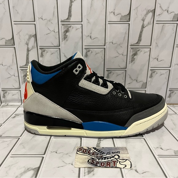 New Nike Air Jordan 3 Retro OG Rare Air Black Blue Red Basketball Shoes Mens main image 11